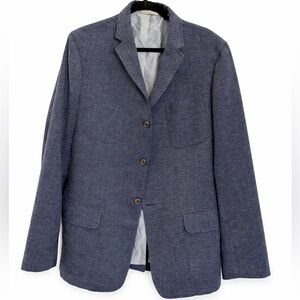 Banana Republic Heritage Collection 100% Wool Sport Coat Blazer 46L Blue